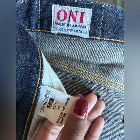 ONI DENIM 921NIXX Natural Indigo Selvedge Denim made in Japan Size 36 - Picture 9 of 13